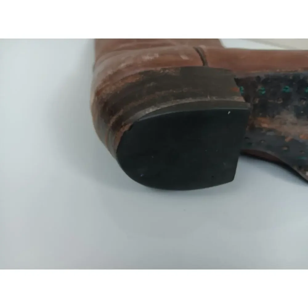 VTG Justin Western Cowboy Boots Mens Size 9.5E Rodeo Leather Brown Style 1651